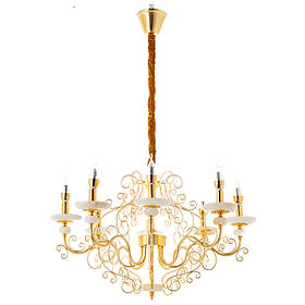 Люстра золота із завитками  ELISEY