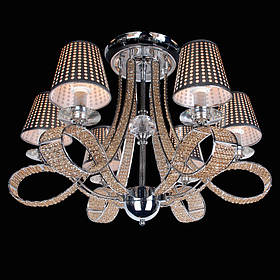 Кремова люстра з металевими абажурами  ELISEY