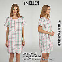 Жіноча домашня нічна сорочка в клітинку ТМ Ellen (LDK 103/07/02)