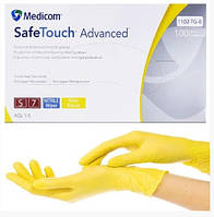 Перчатки нитриловые Medicom SafeTouch Advanced Yellow - размер (XS,S,M) желтый 100 шт