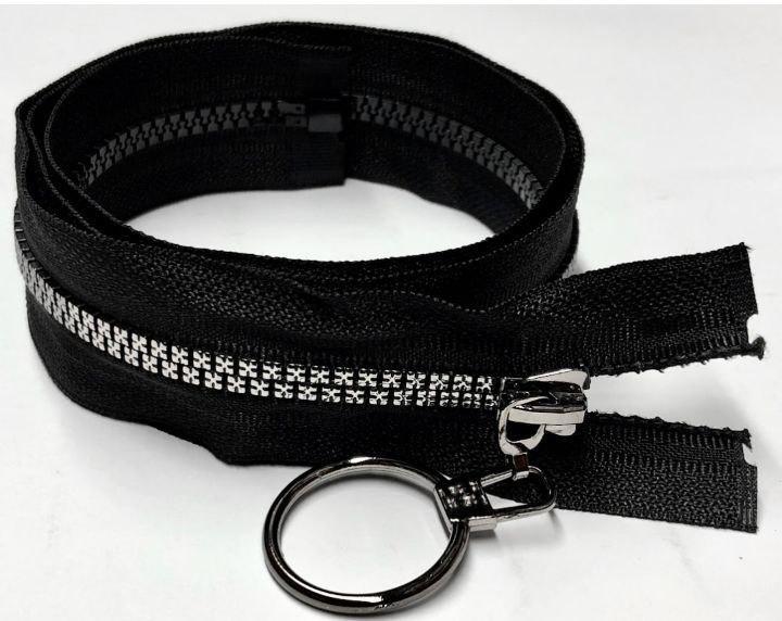 Застежка Блискавка Трактор 70см (Тип 5) імітація металу (блек нікель)