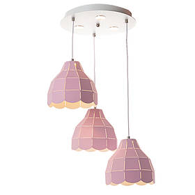 Люстра-підвіс рожевий тюльпан на 3 лампи  ELISEY