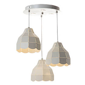 Люстра-підвіс білий тюльпан на 3 лампи  ELISEY