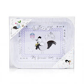 Набір підносів з 6 шт  "Півень і курка", 20,5 см ELISEY