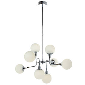 Люстра з 8 круглими сферами білого кольору  ELISEY