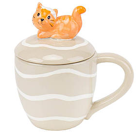 Кружка "Райдужне кошеня", сіра, 400 мл ELISEY