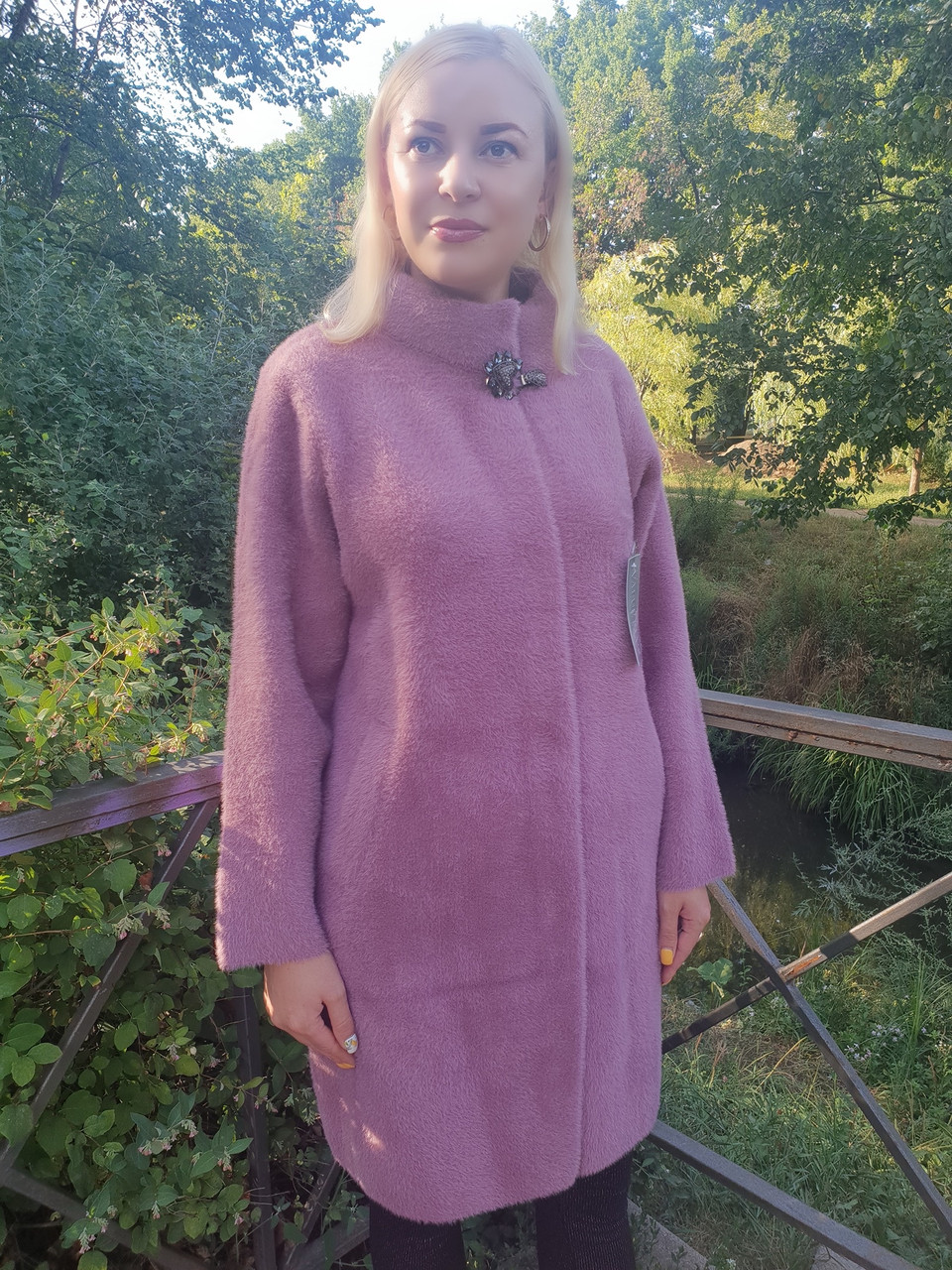 Елегантне жіноче пальто з  вовни альпака, фото 1