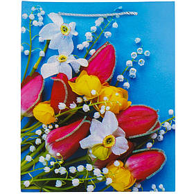 Подарунковий пакет "Тюльпани", 18*26 см ELISEY