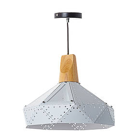 Люстра-підвіс біла з перфорацією  ELISEY