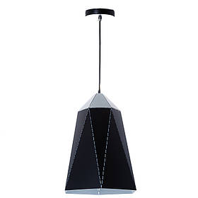 Люстра-підвіс чорна з трикутним дизайном витягнутої форми ELISEY