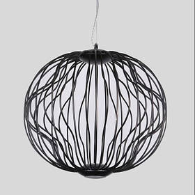 Люстра-підвіс чорна металева у формі сфери  ELISEY