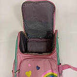 (Уцінка) Шкільний рюкзак Єдиноріг для дівчаток 1-5 клас ( Дефект — порвана підкладка) Рожевий, фото 5