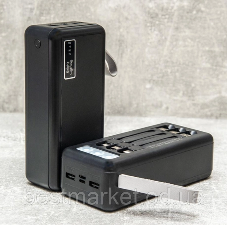 Зовнішній Портативний акумулятор Power Bank 30000mAh + Ліхтарик (813-17)