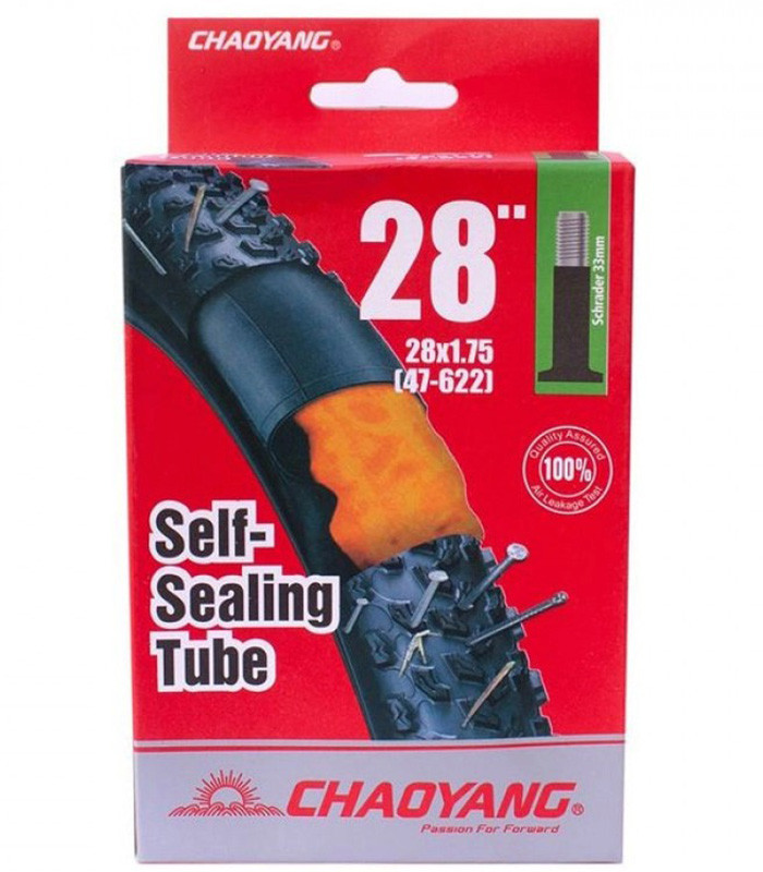 Камера велосипедна ChaoYang 28 x 1,75 AV (48 мм) з антипрокольним гелем, фото 1