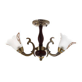 Люстра пристібна коричневого кольору з 3 плафонами  ELISEY