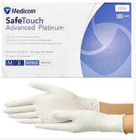 Перчатки нитриловые Medicom SafeTouch Platinum White, (XS,S,M) - белые (100 шт)
