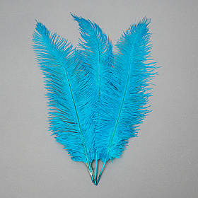 Страусине перо 55 см блакитний ELISEY