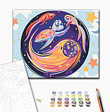 Картина за номерами дитяча тематика Комета та черепаха ©Karina Shuba Набір для розпису Полотно на підрамнику 30x40 Brushme KBS0120, фото 2