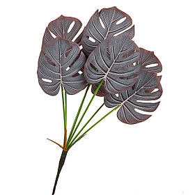 Гілка монстери темно-сіра штучна ELISEY