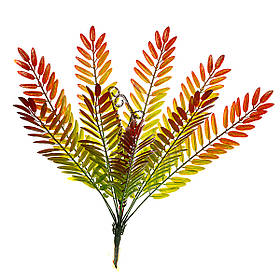 Гілка папороті червоно-жовта штучна ELISEY