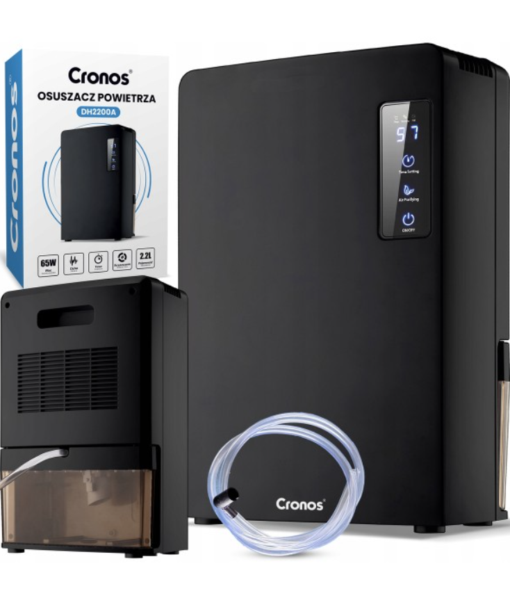 Осушувач очисник 2в1 повітря Cronos DH2200A 2.2L Black, фото 1
