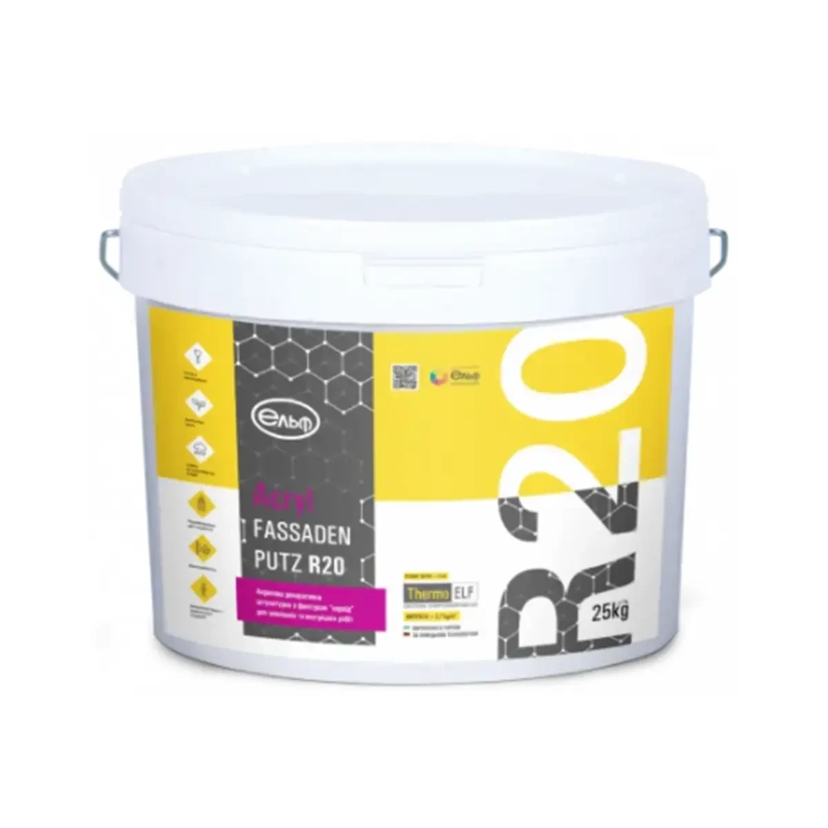 Декоративна штукатурка Ельф Acryl Fassadenputz R20-Короїд 25 кг
