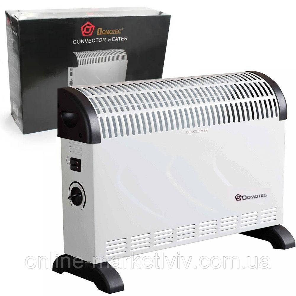 Електричний обігрівач 2000W Domotec MS 5904 / Компактний обігрівач конвекторний з 3 режимами