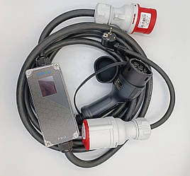 Зарядка трифазна електромобіль 11 кВт 380В EVEUS Gbt (Gb/t) 32A PRO WiFi з Екраном