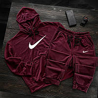 Спортивный костюм Nike мужской бордовый | Комплект Найк весенний осенний Кофта Штаны ТОП качества