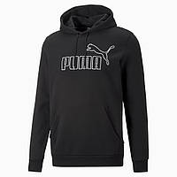 Худи мужской Puma Essentials Elevated Hoodie 849888 01 (черный, теплый, флис, спортивный, хлопок, бренд пума)