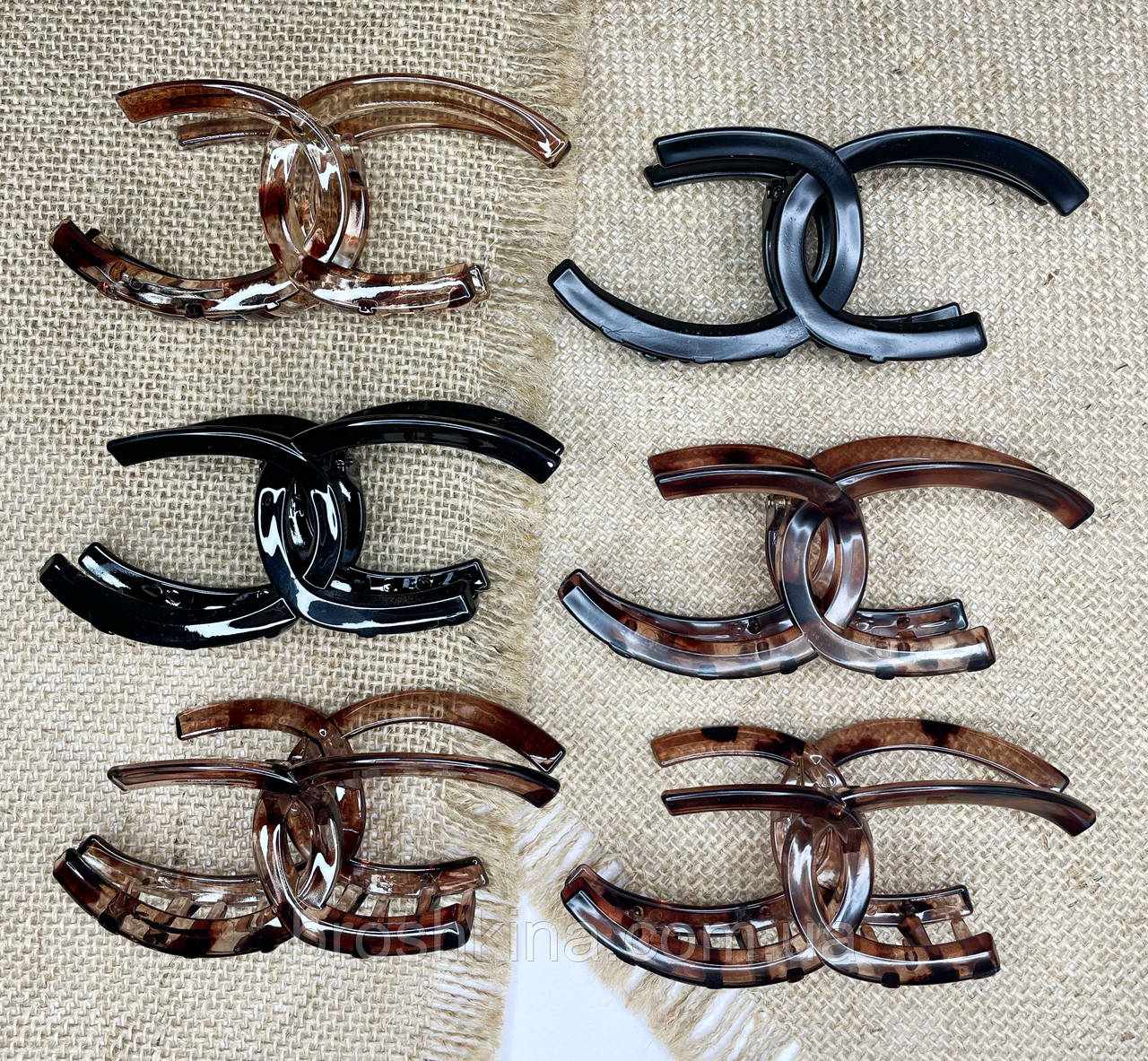 Крабі для волосся гуртом 9 см пластик 12 шт./пач. кольорові бренд, фото 1