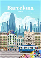 Постер на металле "Barselona"