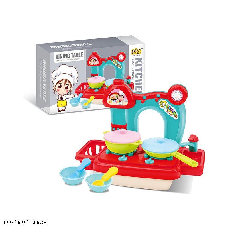 Дитяча кухня набір 601 плита посуд аксесуари 18×9×15 см, фото 1