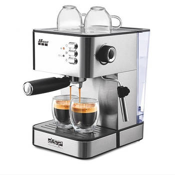 Кавомашина з капуччинатором DSP ESPRESSO COFFEE напівавтоматична на дві чашки