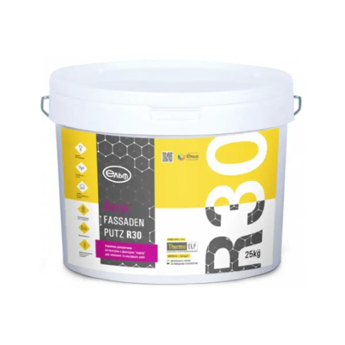 Декоративна штукатурка Ельф Acryl Fassadenputz R30 короїд 25кг