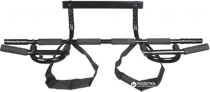 Турнiк для підтягування LiveUP CHIN-UP BAR WITH ARM STRAP чорний 112х28х10см LS3153A