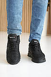 Чоловічі черевики кросівки стильні зимові з натуральної шкіри чорного кольору на шнурках на хутрі, фото 5