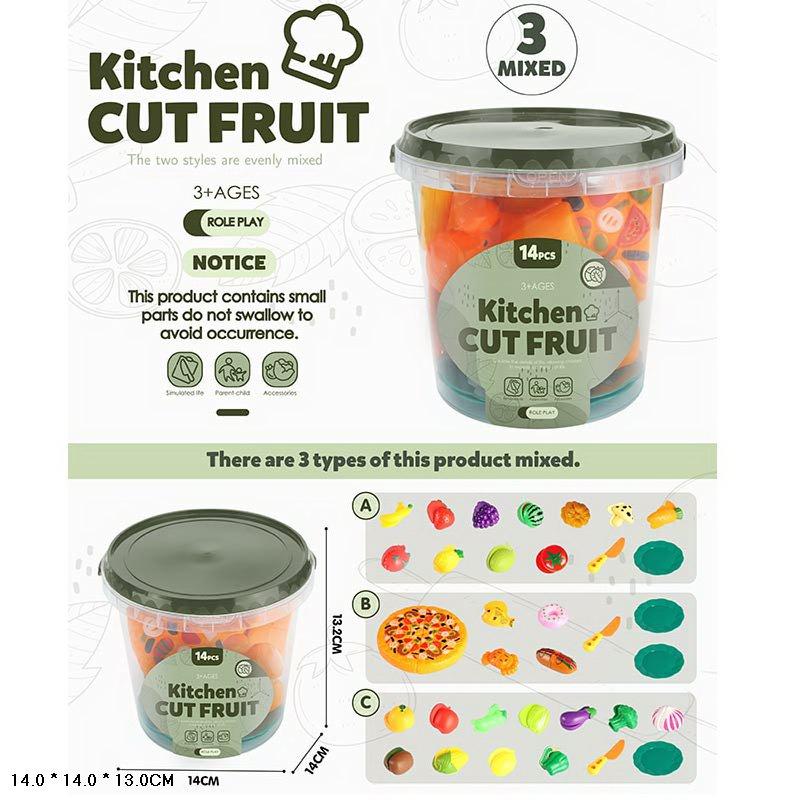 Набір продуктів CK113 на липучках 3 види у цеберці 13×14×14 см, фото 1