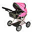 Коляска для ляльки демісезонна 65826 Melogo, рожева, колиска-перенесення, фото 4