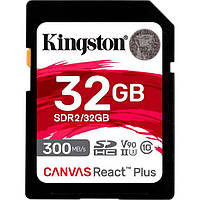 Карта пам'яті Kingston 32GB SDHC class 10 UHS-II U3 Canvas React Plus (SDR2/32GB)