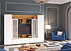 Сучасна стінка гірка під телевізор із шафою та пеналом у вітальню зал 280 см "Галіція М" Київський Стандарт, фото 8