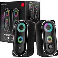 Акустична система 2E PCS234 RGB, 2.0, USB, Black (2E-PCS234BK)