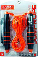 Скакалка з ел. лічильником LiveUP DIGITAL JUMP ROPE помаранчевий 275x0.5см LS3128