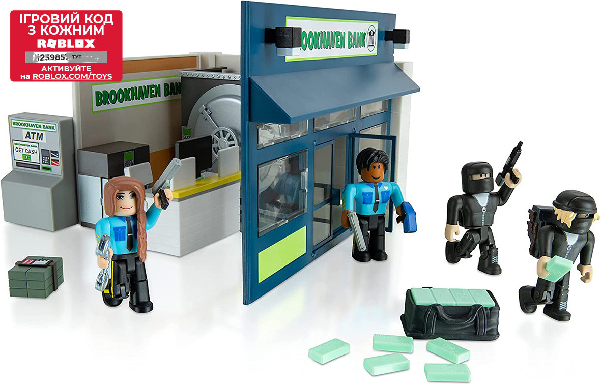 Roblox Ігровий набір Deluxe Playset Brookhaven: Outlaw and Order W12, 4 фігурки та аксесуари