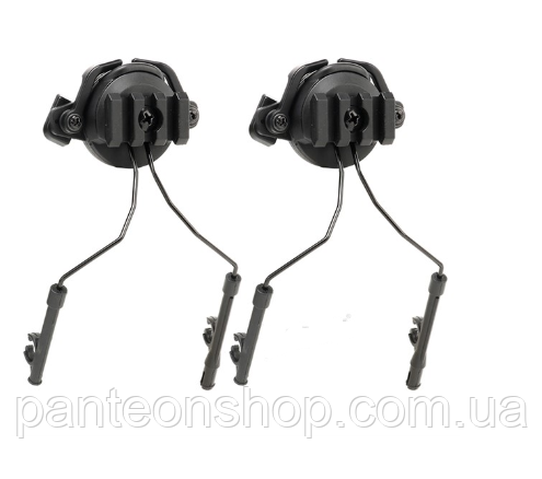 Кріплення адаптер для активних навушників Peltor/Earmor/Walkers Black, фото 1