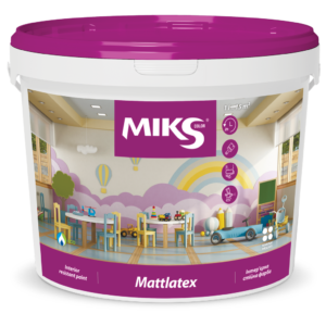 MIKS Mattlatex фарба інтер’єрна, стійка до миття біла, 1л, фото 2