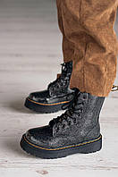 Женские зимние ботинки Dr.Martens Jadon Galaxy FUR - Женские зимние ботинки Доктор Мартенс Жадон черные