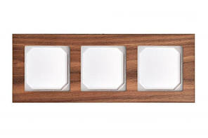 Рамка дерев’яна 3 постова горіхове дерево Epsilon