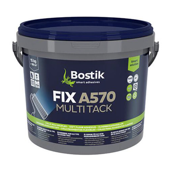 Клей BOSTIK FIX A570 MULTI TACK для фіксації підлогового покриття, 15 кг