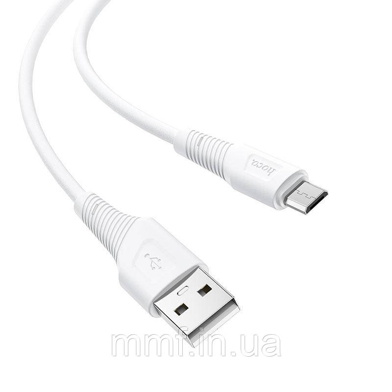 Кабель HOCO X58 Airy silicone charging data cable for Micro / white